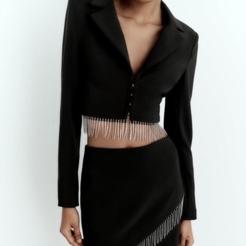 ZARA Rhinestone Jacket Women's - Size Medium